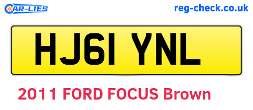 HJ61YNL are the vehicle registration plates.