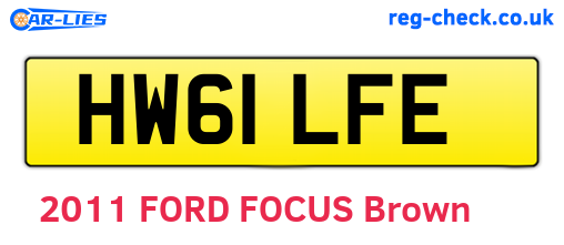 HW61LFE are the vehicle registration plates.