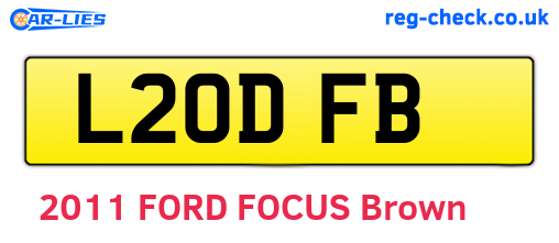 L20DFB are the vehicle registration plates.
