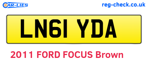 LN61YDA are the vehicle registration plates.