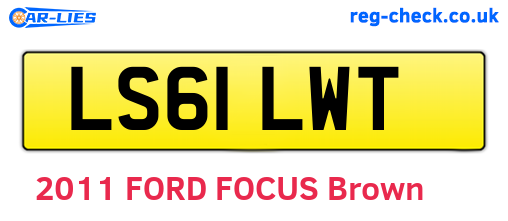 LS61LWT are the vehicle registration plates.
