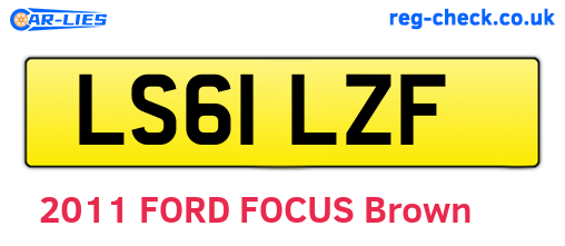 LS61LZF are the vehicle registration plates.