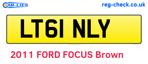 LT61NLY are the vehicle registration plates.