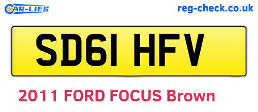 SD61HFV are the vehicle registration plates.