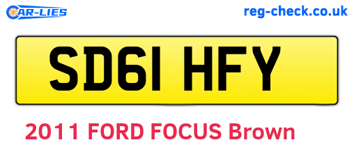 SD61HFY are the vehicle registration plates.