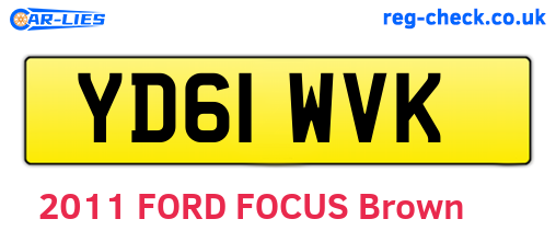 YD61WVK are the vehicle registration plates.
