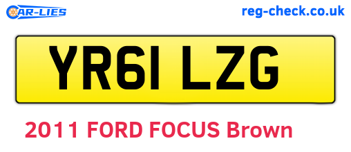 YR61LZG are the vehicle registration plates.