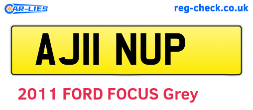 AJ11NUP are the vehicle registration plates.