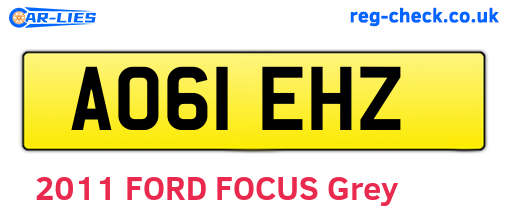 AO61EHZ are the vehicle registration plates.
