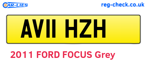 AV11HZH are the vehicle registration plates.