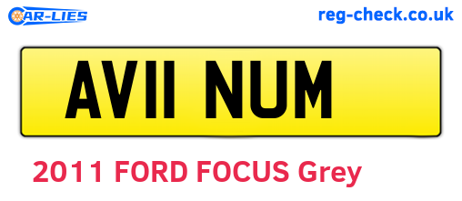 AV11NUM are the vehicle registration plates.