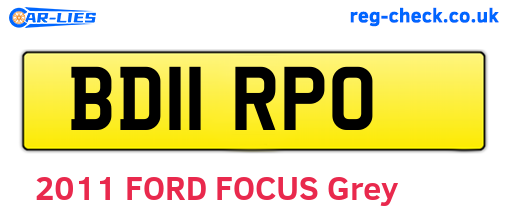 BD11RPO are the vehicle registration plates.