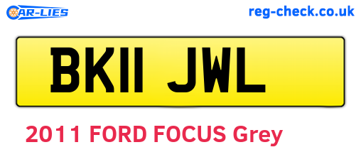BK11JWL are the vehicle registration plates.