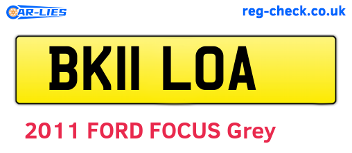 BK11LOA are the vehicle registration plates.