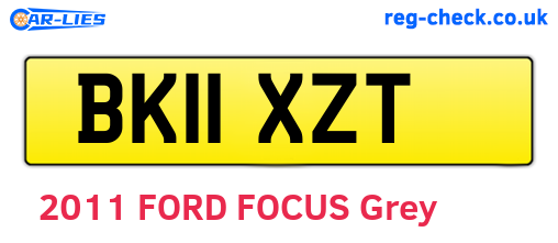 BK11XZT are the vehicle registration plates.