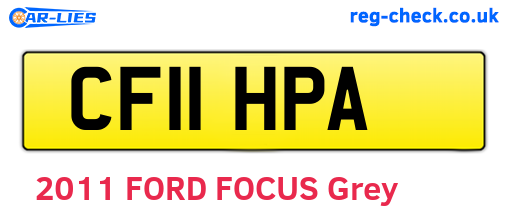 CF11HPA are the vehicle registration plates.