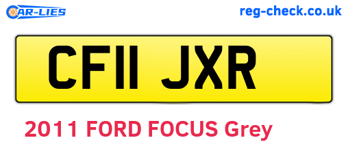 CF11JXR are the vehicle registration plates.