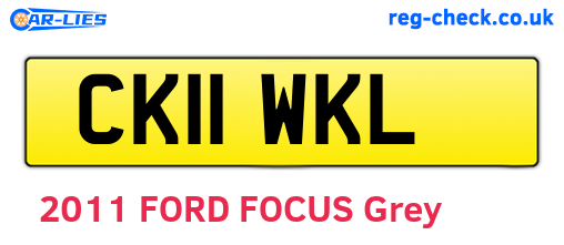 CK11WKL are the vehicle registration plates.