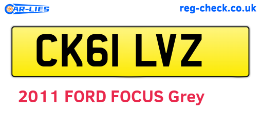 CK61LVZ are the vehicle registration plates.