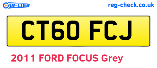 CT60FCJ are the vehicle registration plates.
