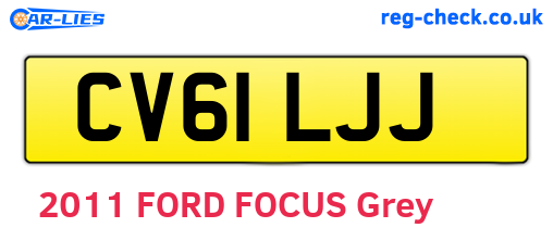 CV61LJJ are the vehicle registration plates.