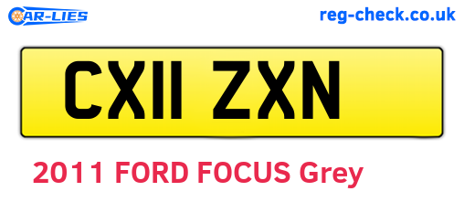 CX11ZXN are the vehicle registration plates.