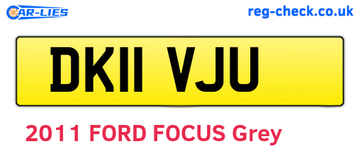 DK11VJU are the vehicle registration plates.