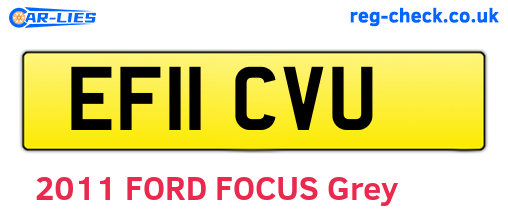 EF11CVU are the vehicle registration plates.