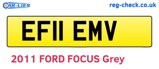 EF11EMV are the vehicle registration plates.