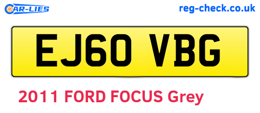 EJ60VBG are the vehicle registration plates.