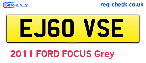 EJ60VSE are the vehicle registration plates.