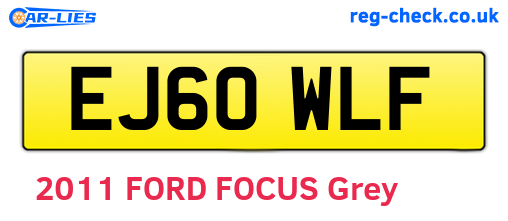 EJ60WLF are the vehicle registration plates.