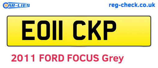 EO11CKP are the vehicle registration plates.