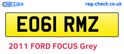 EO61RMZ are the vehicle registration plates.