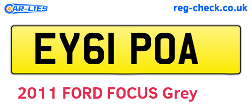 EY61POA are the vehicle registration plates.