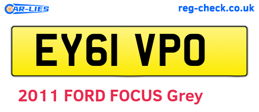 EY61VPO are the vehicle registration plates.