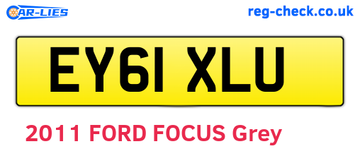 EY61XLU are the vehicle registration plates.