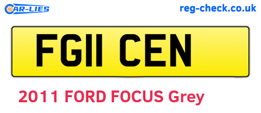 FG11CEN are the vehicle registration plates.