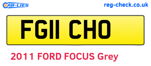 FG11CHO are the vehicle registration plates.