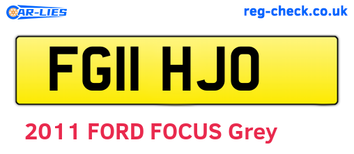 FG11HJO are the vehicle registration plates.