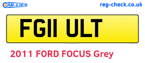 FG11ULT are the vehicle registration plates.