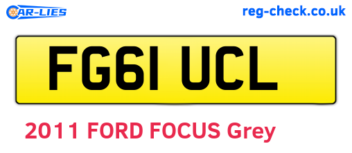 FG61UCL are the vehicle registration plates.