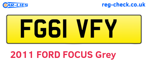 FG61VFY are the vehicle registration plates.