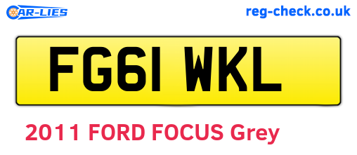 FG61WKL are the vehicle registration plates.