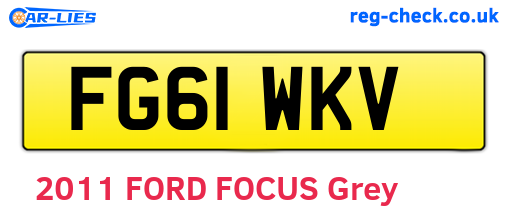 FG61WKV are the vehicle registration plates.