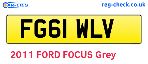 FG61WLV are the vehicle registration plates.