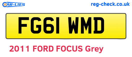 FG61WMD are the vehicle registration plates.