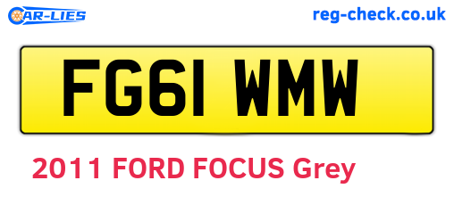 FG61WMW are the vehicle registration plates.