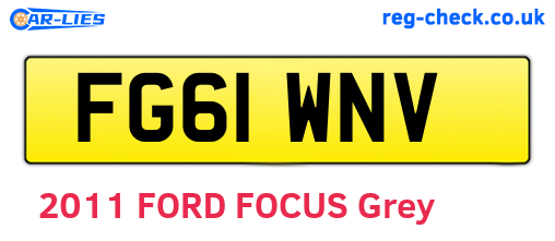 FG61WNV are the vehicle registration plates.