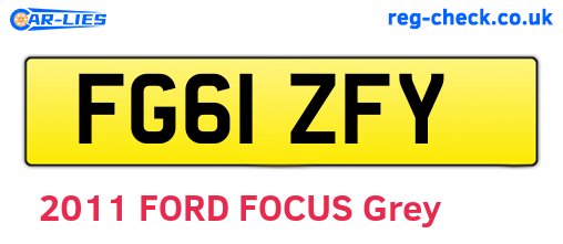 FG61ZFY are the vehicle registration plates.